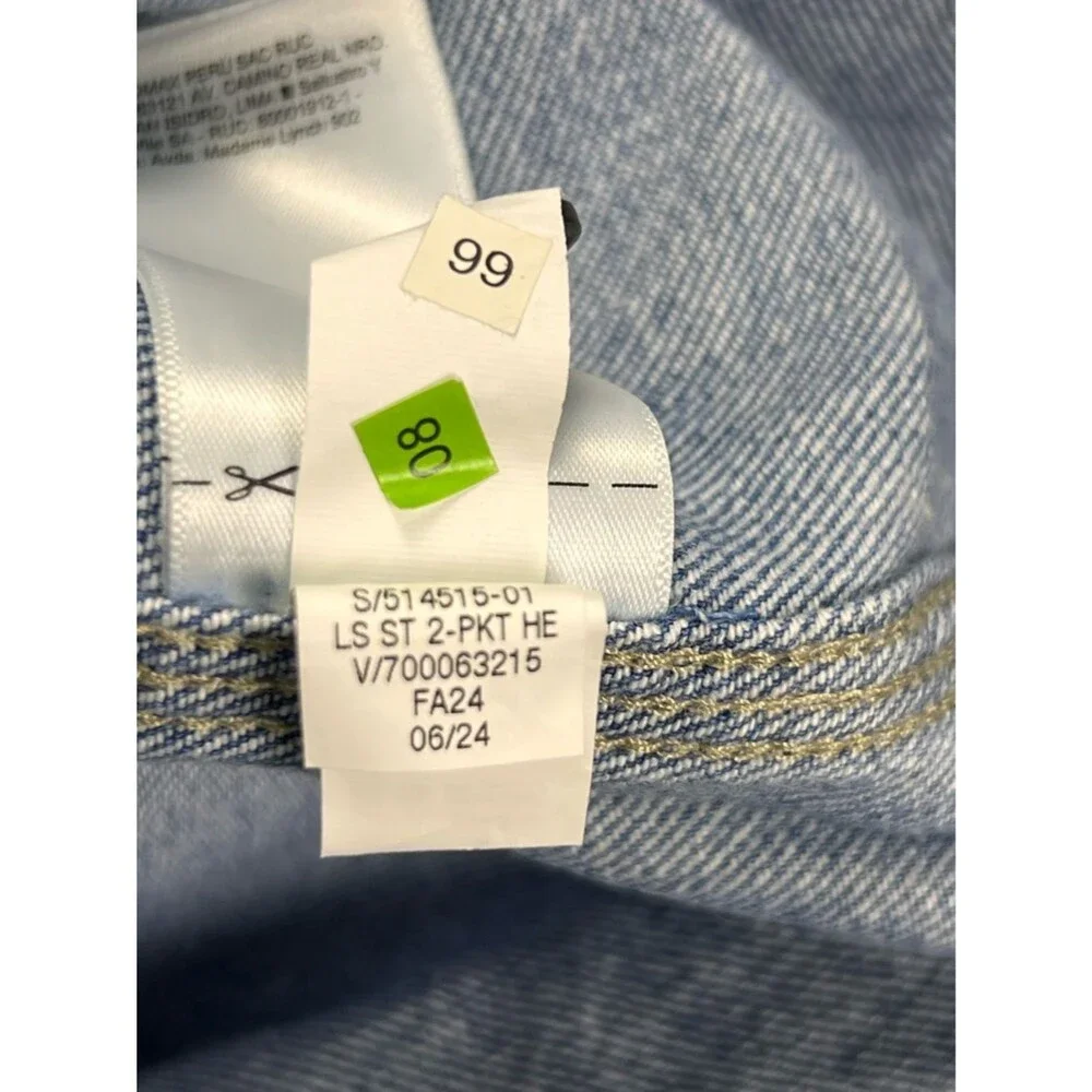 NWT Banana Republic Two Pocket Denim Relaxed Fit Button Down Overshirt Large